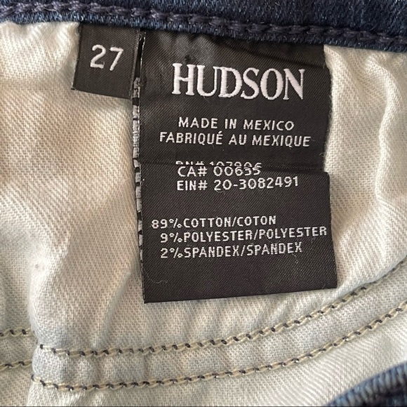 Hudson Krista Super Skinny Distressed Jeans Women’s Size 27 - Picture 8 of 9
